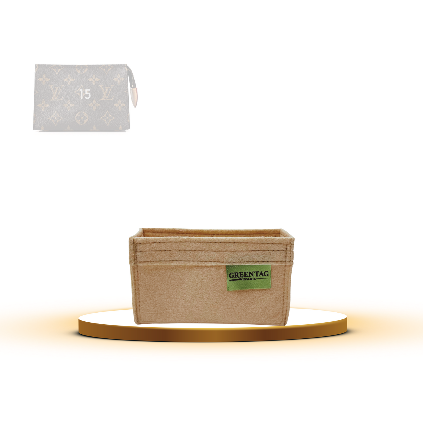 Luxe Slim Felt Insert Organizer for Toiletry 15