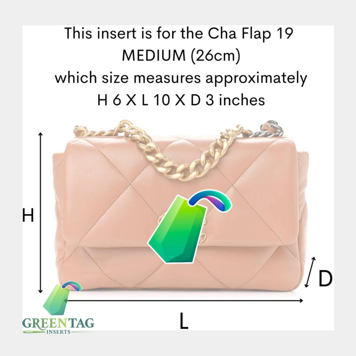 Luxe Edition Felt Insert Organizer for Flap 19 Medium