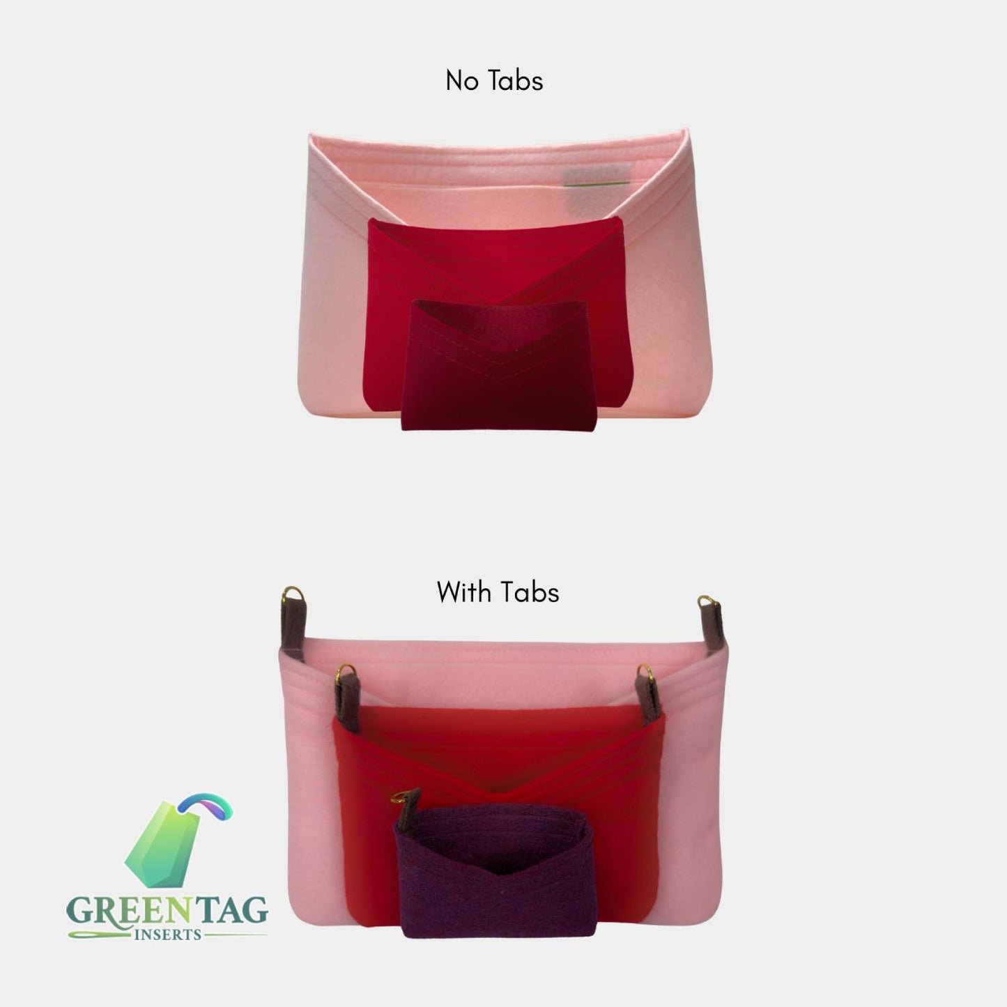 Luxe Slim Felt Insert Organizer for Kirigami Trio V-Shape