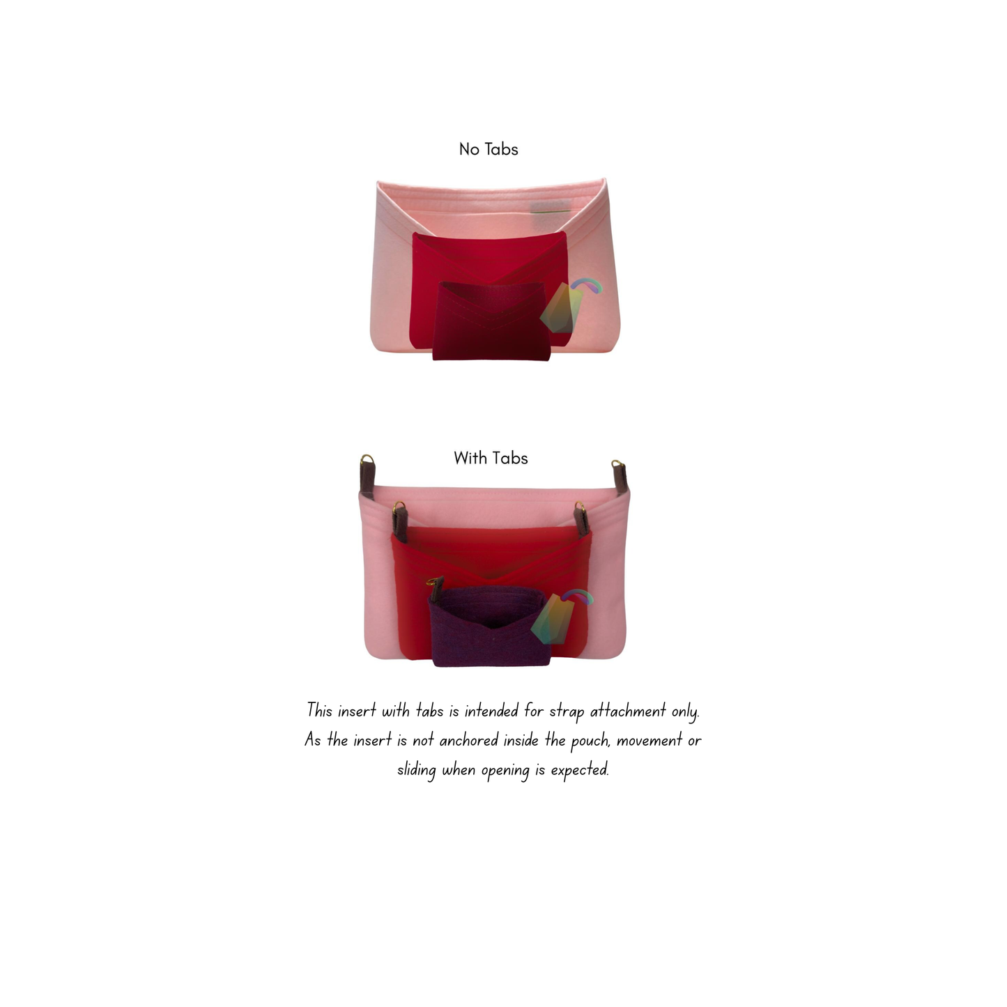 Luxe Slim Felt Insert Organizer for Kirigami Trio V-Shape