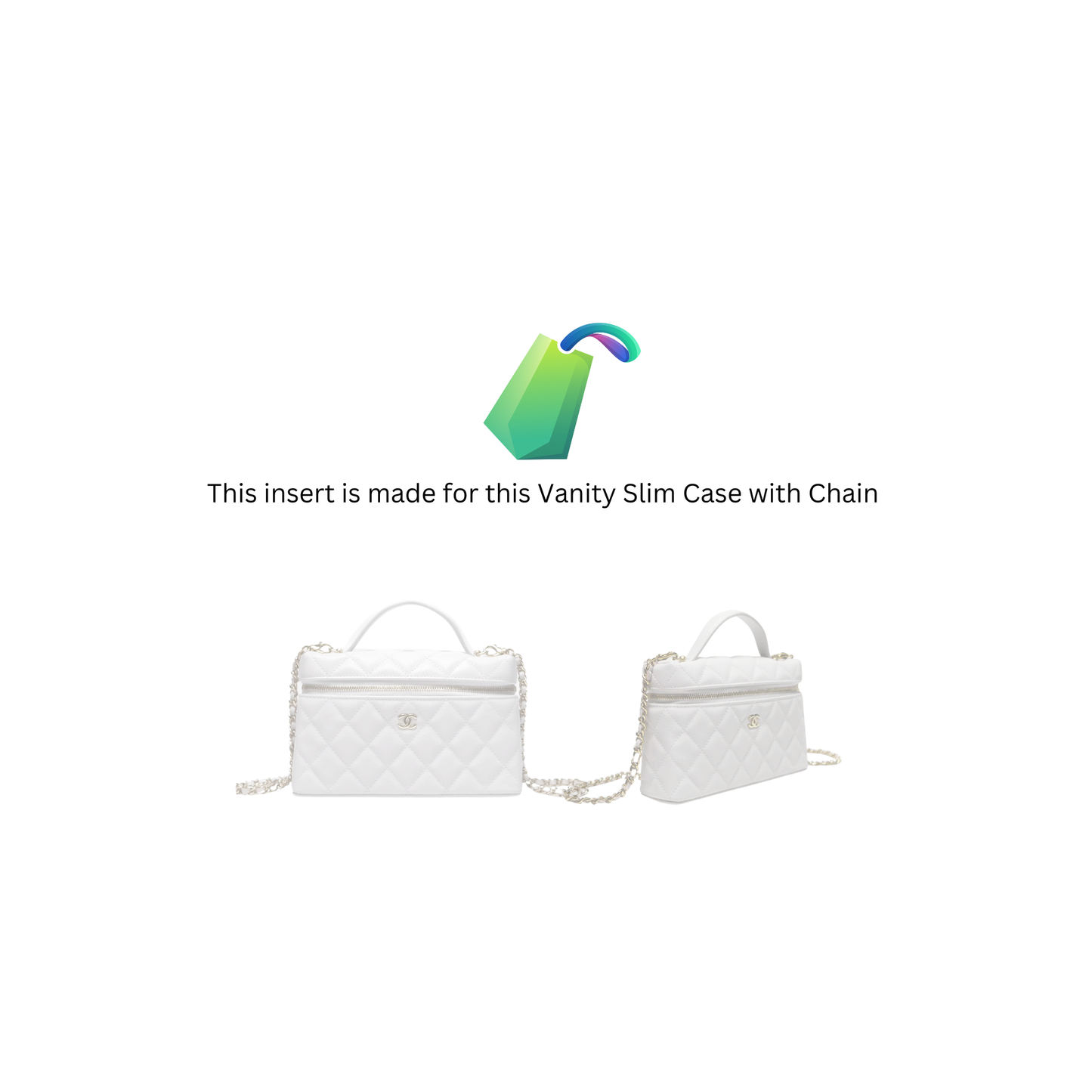 Luxe Slim Felt Insert Organizer for Slim Vanity Chain