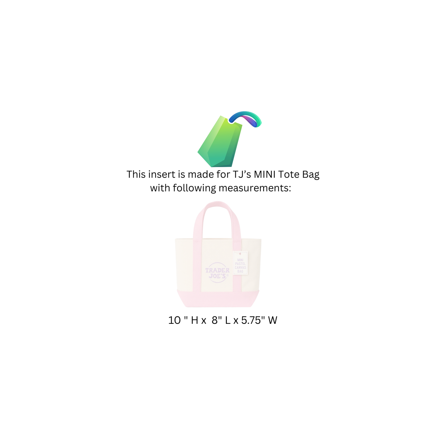 Luxe Edition Felt Insert Organizer for Trader J's Mini Canvas Tote