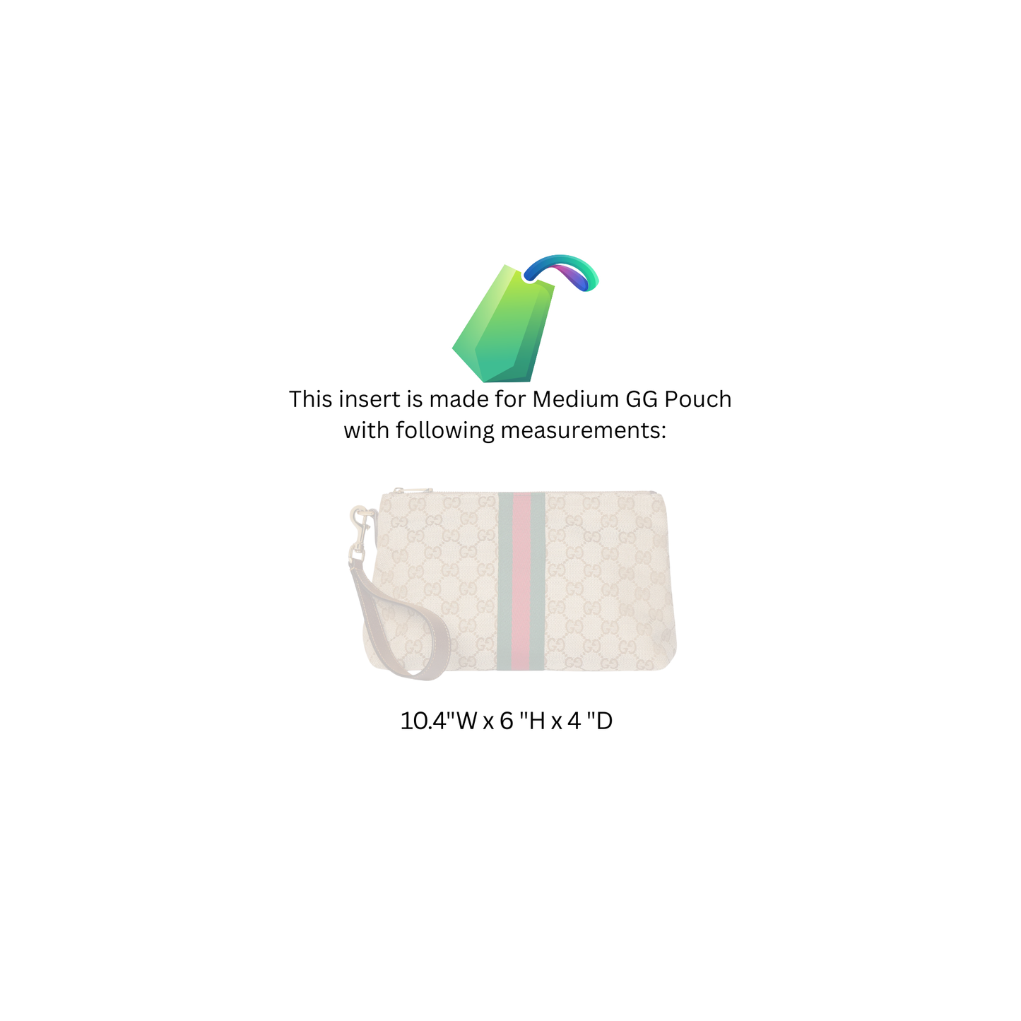 Luxe Slim Felt Insert Organizer for Medium GG Pouch