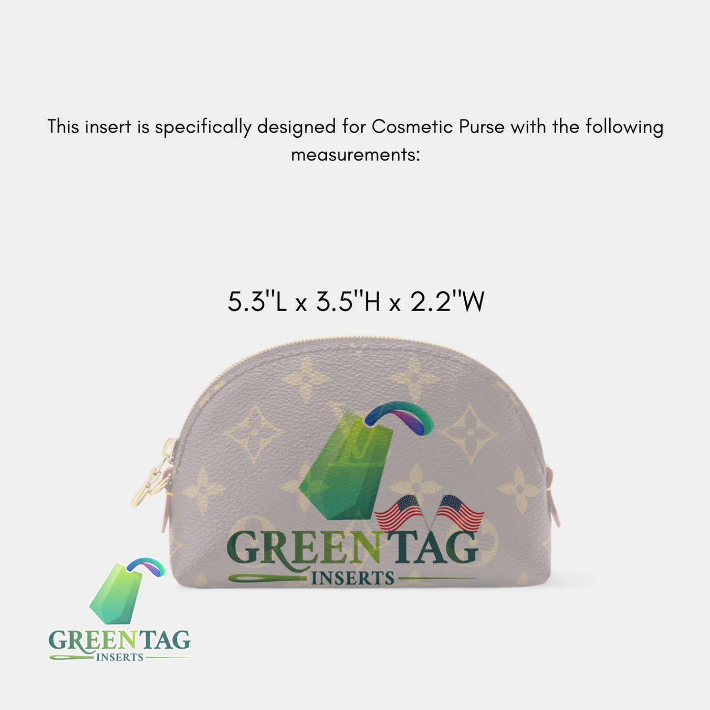 Luxe Slim Felt Insert Organizer for Cosmetic Purse