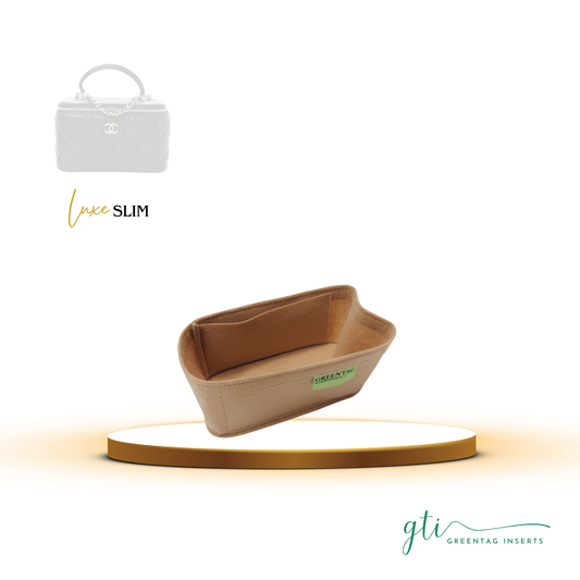 Luxe Slim Felt Insert Organizer for Small Vanity Case w/ Chain