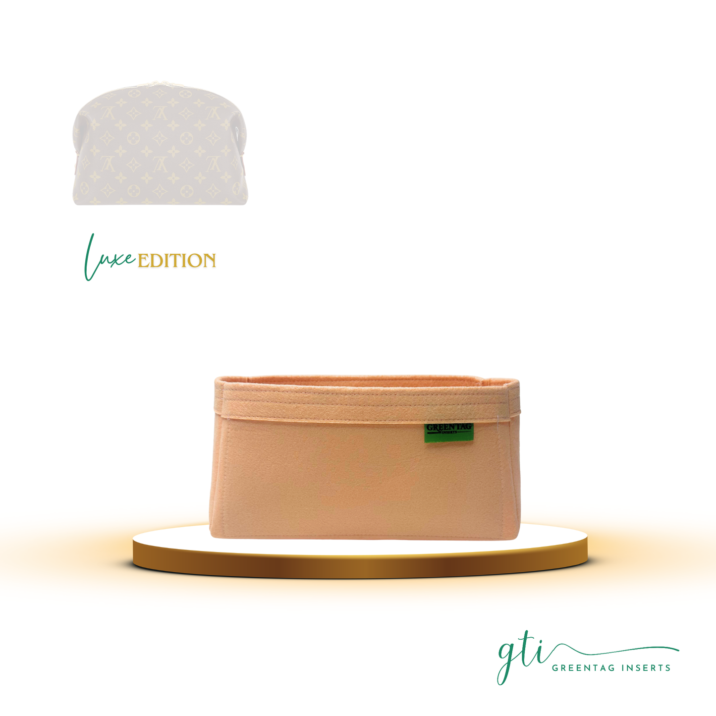 Luxe Edition Felt Insert Organizer for Cosmetic GM Double Zip