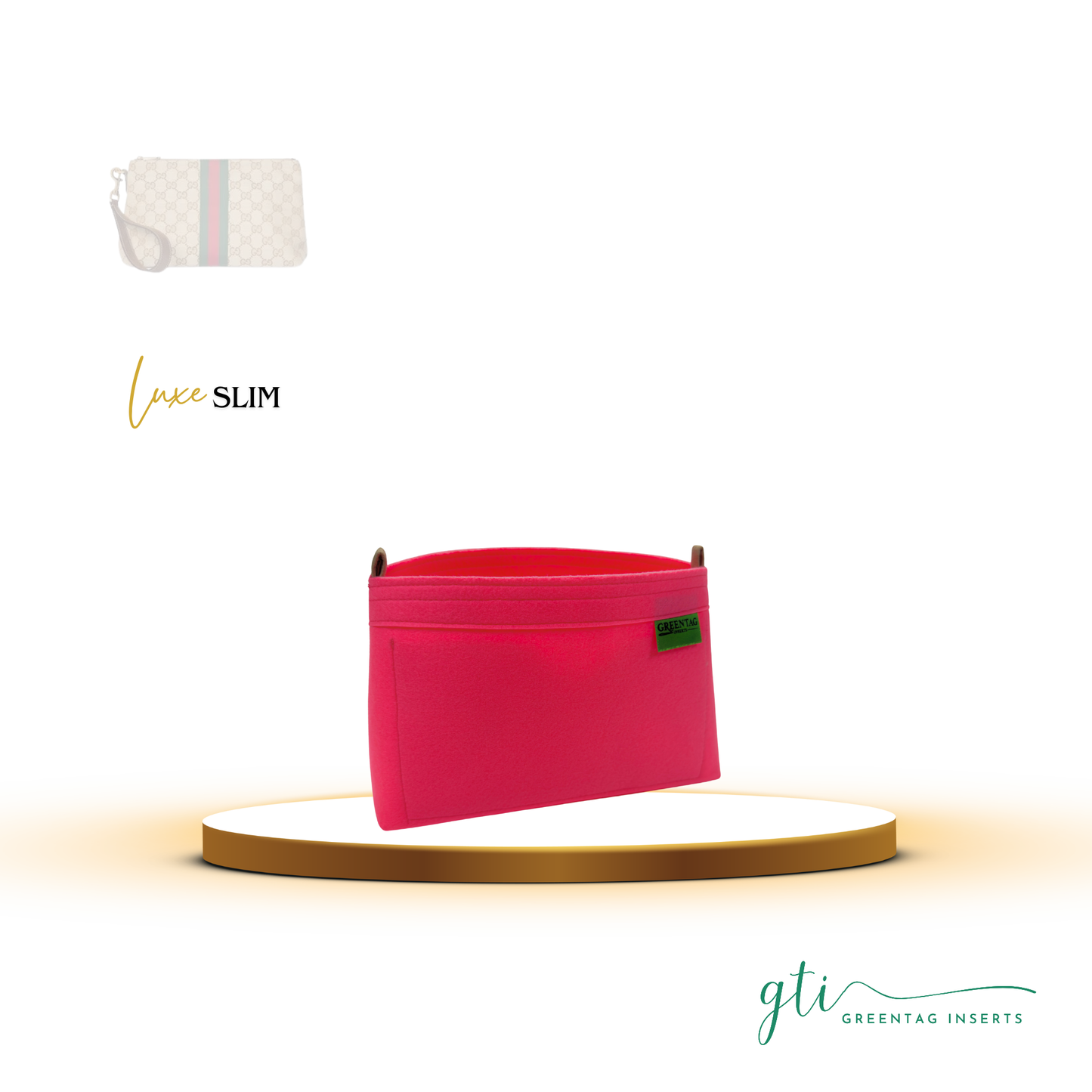 Luxe Slim Felt Insert Organizer for Medium GG Pouch