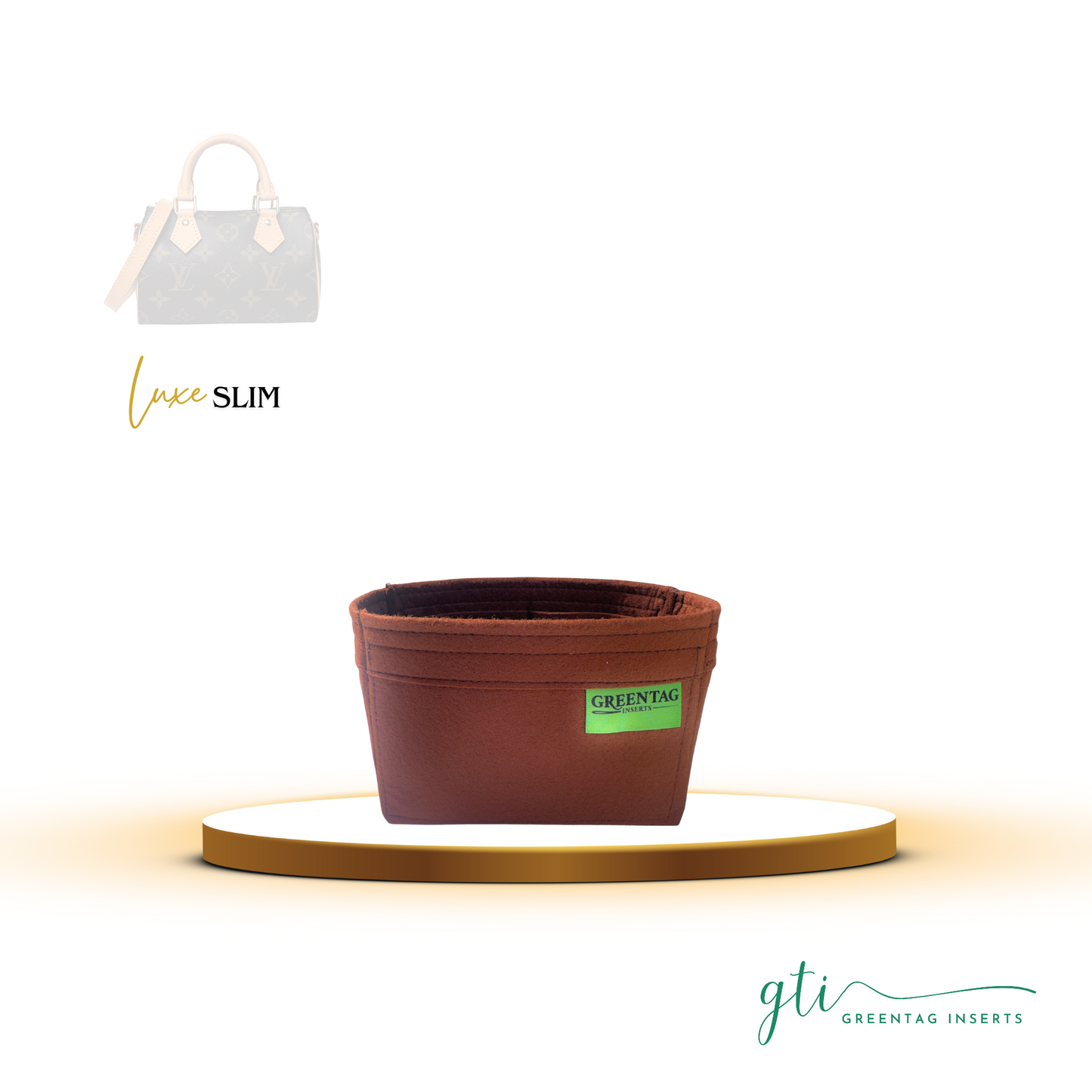 Luxe Slim Felt Insert Organizer for New Nano Speedy / Bandoulier