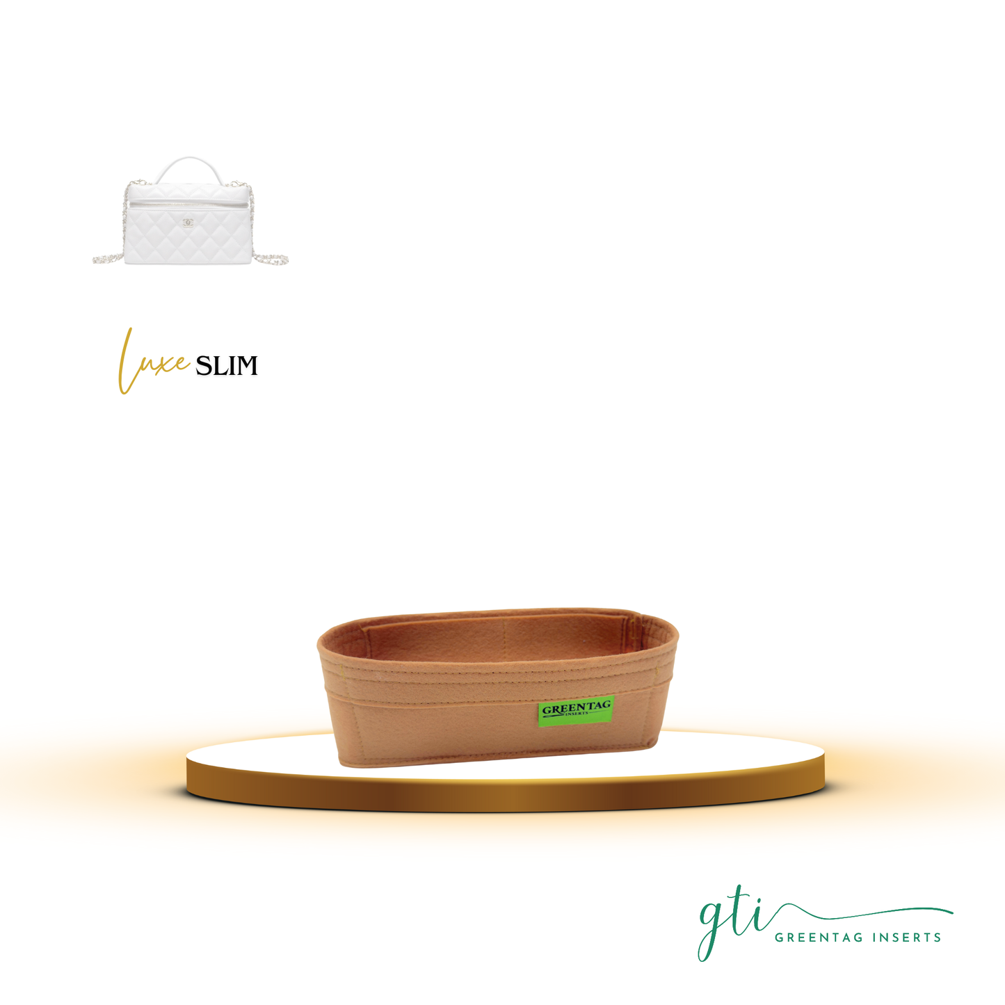 Luxe Slim Felt Insert Organizer for Slim Vanity Chain