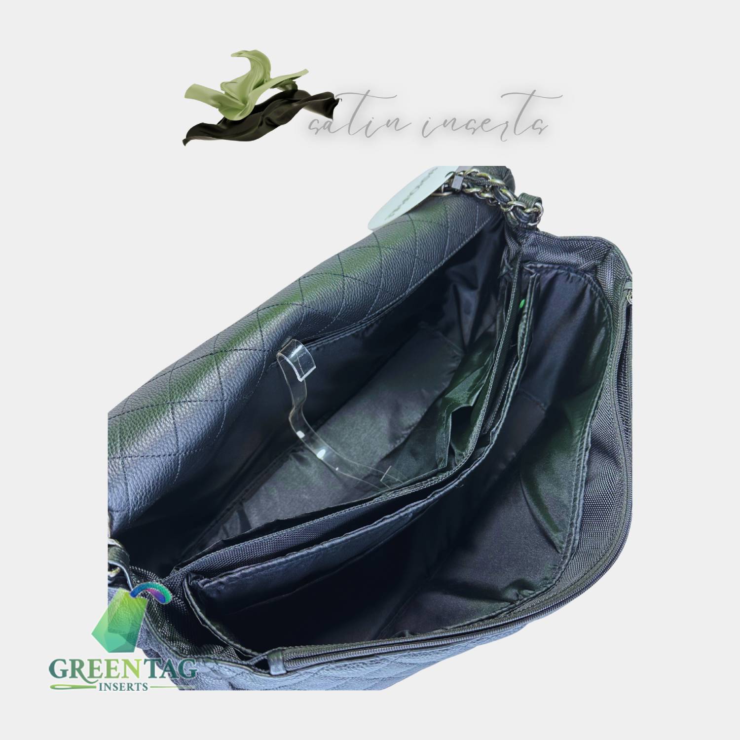 Satin Insert Organizer for XXL Travel Flap Bag – GreenTag Inserts